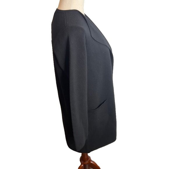 J.Crew $158 Juliette collarless sweater-blazer Black Size XXS J6339 - Picture 9 of 9